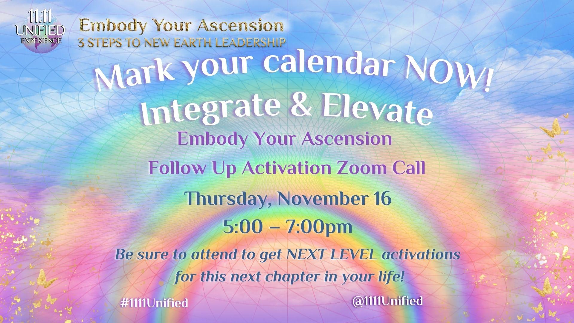 Integrate and Elevate Follow Up Activation Zoom Call