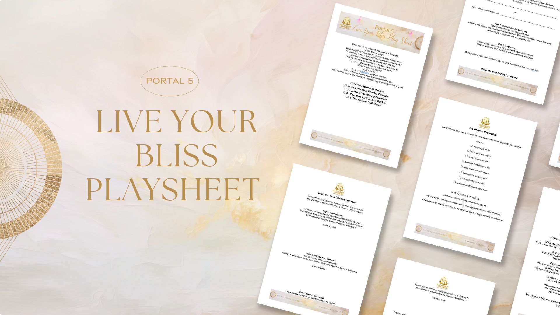 Live Your Bliss <br> Playsheet <br>