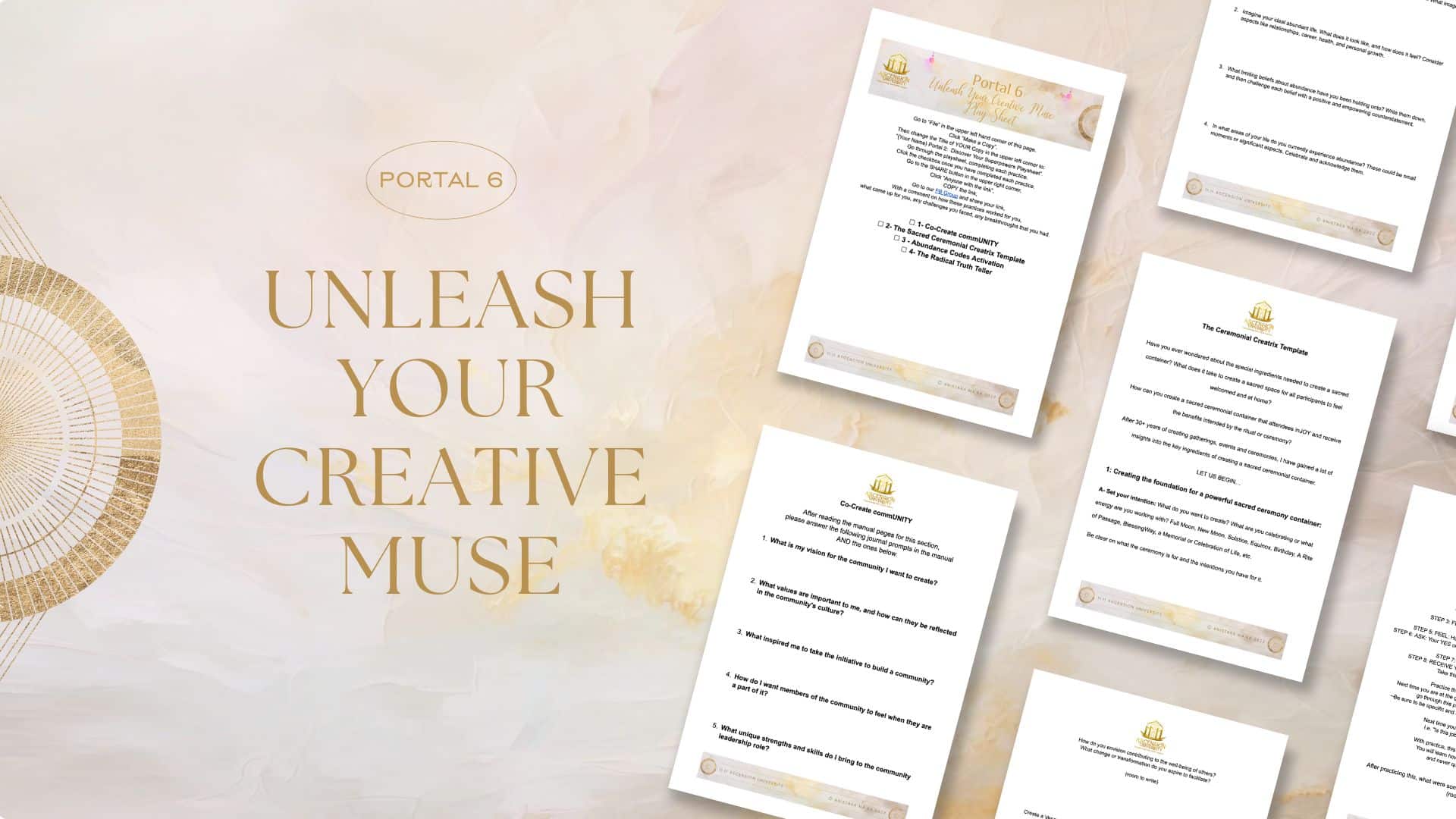 Unleash Your Creative Muse <br> Playsheet <br>
